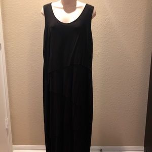 CATO - Black Dress w/ Cascading Tiers